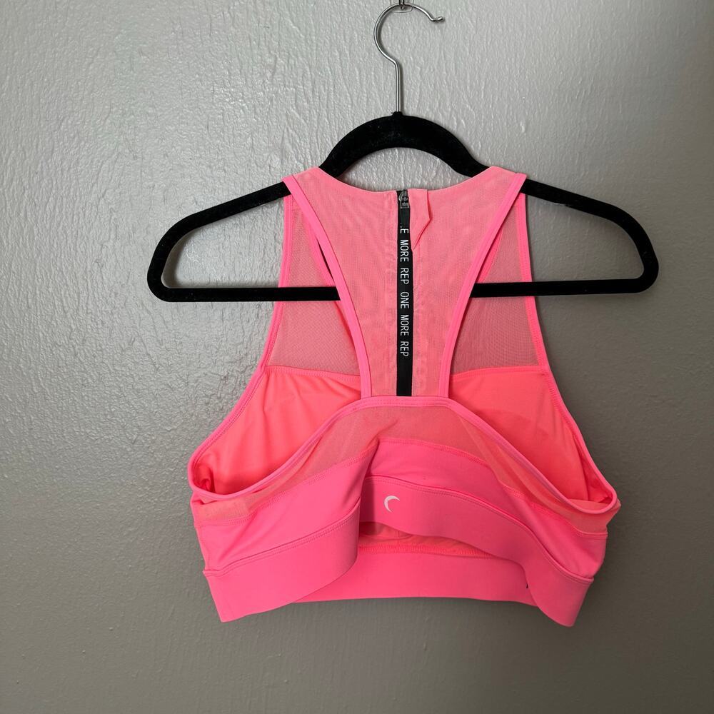 ZYIA Hot Pink Mesh High Neck Sports Bra Size XXL casual comfort everyday zip up - Picture 4 of 8